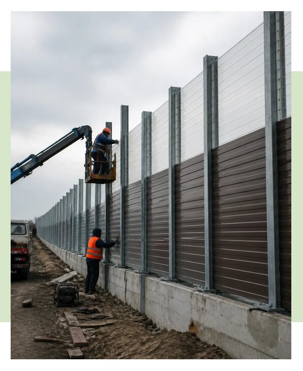 Шумозащитные ограждения под ключ для объектов в Волгограде
